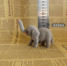 small simulation elephant toy lifelike handicraft gray mini elephant doll gift about 12x4x8cm 2024 - buy cheap