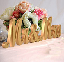 MR & MRS  Gold  Letters for Wedding Decoration Present, Table Top 3pcs/lot free shippping 2024 - buy cheap