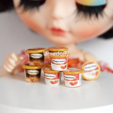 Comida en miniatura de casa de muñecas, Mini taza para helado, juguete de cocina, accesorios, 4 Uds., 1:12 2024 - compra barato
