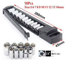 10Pcs Tooth Wrench Socket Set CRV Professional Hand Tools set 1/4 3/8 1/2 Inch 2024 - buy cheap