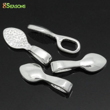 8SEASONS Tag Glue on Bail Spoon Silver color 16x5.5mm,50 PCs (B28762) 2024 - buy cheap