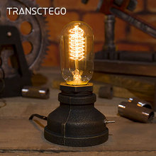 Настольная лампа в стиле ретро с затемнением светильник лампа для Эдисона, креативный подарок в американском стиле, настольная лампа для кафе, индастриал 2024 - купить недорого