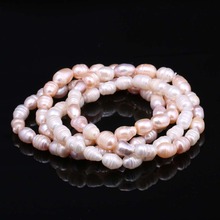 100% Natural Pearl Bracelet Charms Elastic Rope Real Pearl Bracelets for Girl Friend Pearl Size 8-9 mm 2024 - buy cheap