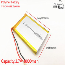 126090 3.7 v de lítio polímero 8000 mah diy bateria de carregamento de energia móvel de emergência 2024 - compre barato