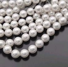 8mm natural sea shell pearl beads jewelry white round pearls beads for necklace bracelet jewelry 45pcs per string 2024 - buy cheap