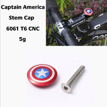 Bicycle Stem / Headset Top Cap with Screw Headset Cover Captain America 28.6mm 1 1/8" 2024 - buy cheap