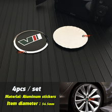 4PCS Car-styling For VRS VOctavia Fabia Yeti Styling Accessory 56mm Aluminium Car Wheel Hub Center Caps Emblem Stickers 2024 - buy cheap