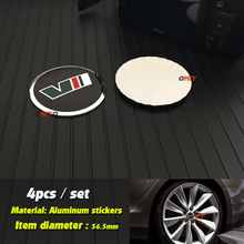 Accesorios de estilismo para coche, tapas de centro de cubo de rueda de aluminio de 56mm, pegatinas con emblema, para Skod, VRS, VOctavia, Fabia, Yeti, 4 Uds. 2024 - compra barato