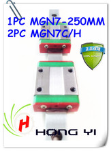 7mm rail guides MGN7 - L 250mm miniature linear CNC rail with MGN7C/H linear carriage(1pcs 200mm rail guides+2pcs MGN7C/H) 2024 - buy cheap