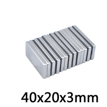 2pcs/lot Magnet 40x20x3 mm N35 Strong Square NdFeB Rare Earth Magnet 40*20*3 mm Neodymium Magnets 40mm x 20mm x 3mm 2024 - buy cheap