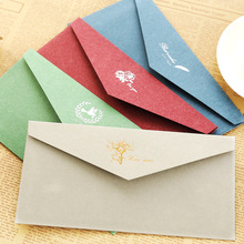 Western Color Paper Envelope Red Rose Business Invitation Letter Cover Vintage Bronzing Envelope For Message Card Greeting Gifts 2024 - buy cheap