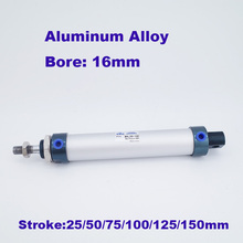 High quality double acting pneumatic small cylinders aluminum alloy MAL bore 16mm stroke 25/50/75/100/125/150 mini air cylinder 2024 - buy cheap