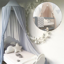 Round Bed Canopy For Girl Baby Crib Curtain Lace Tipi Tent Kids Play Tent Teepee House Dome Hang Tenda Infantil Children's Room 2024 - buy cheap