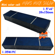 200pcs 17.2% 1.05W 39X156 mm 1.5"x6" Polycrystalline Mini Solar Cell for DIY solar panel free shipping 2024 - buy cheap