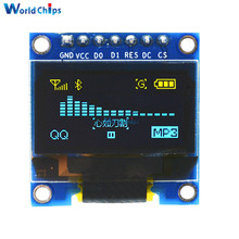 0.96" 0.96 Inch SPI Serial 128X64 Blue Yellow OLED LCD LED Display Module IIC I2C DC 3V-5V SPI Serial Module For Arduino 2024 - buy cheap