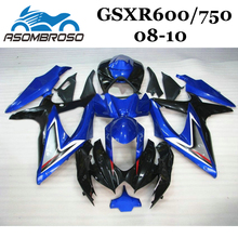 Motorcycle Injection Fairing kits for Suzuki 2010 2009 2008 GSXR600 K8 GSX R750 GSX R600 08 09 10 blue black Fairings body parts 2024 - buy cheap