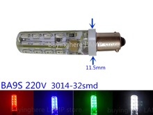 Ba9s-lâmpadas led de iluminação 220v, 32smd, equipamento mecânico de aviso de iluminação, 3014 v, 220 w, vermelho, azul, verde Ba9s-lâmpadas led de iluminação 220v, 32smd, equipamento mecânico de aviso de iluminação, 3014 v, 220 w, vermelho, azul, verde