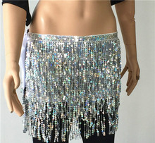 Paillette Tribal Belly Dance Belt Sequined  Tassels Belly Dance Hip Scarf Waist Chain Belt Skirt Belly Dance Accessories 18 2024 - buy cheap