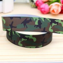 7/8'' Free shipping camo printed grosgrain ribbon hair bow headwear party decoration wholesale OEM 22mm H4859 2024 - buy cheap