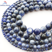 CAMDOE DANLEN Natural Grade Sodalite Stone Beads 4 6 8 10 12MM Round Blue Loose Beads ball Fit DIY Beads Fashion Jewelry Making 2024 - buy cheap