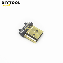 2pcs DIY HDMI Connector Male Gold Plate 19 Pin Plug Wire Solder 2024 - buy cheap