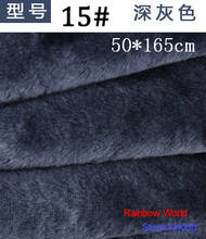 15# Deep gray Height  Minky fleece plush PV velvet velboa fabric for DIY sewing Stuff toy pet home sleepcoat pillow(50*165cm) 2024 - buy cheap