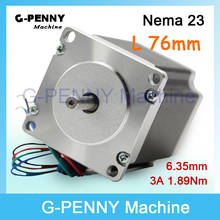 NEMA 23 CNC Stepping Motor 57x76mm shaft 6.35mm 1.89N.m for sale nema23 stepper motor 270Oz-in 3A for CNC machine and 3D printer 2024 - buy cheap