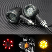 Universal Black Motorcycle LED Amber Lamp Rear Turn Signal Brake lights Indicators 2024 - buy cheap