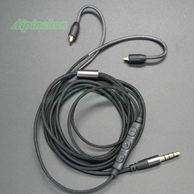 Мягкий Сменный кабель для наушников Aipinchun MMCX с регулятором громкости для Shure SE215 SE315 SE425 SE535 SE846 T100 для Westone 2024 - купить недорого