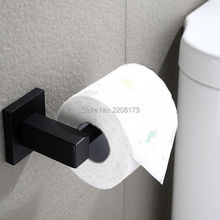 Bathroom Wc Contemporary Style Matte Black Brass Toilet Paper Holder Bathroom Kitchen Paper Tissue Roll Hanger Wall Mount 2024 - buy cheap