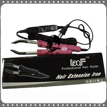 Extensão de cabelo com temperatura ajustável, conector de cabelo fusion ferro/loof 618, ferramentas de coloração, rosa e preto, frete grátis 2024 - compre barato