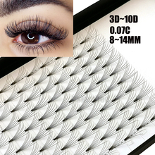 12 Lines 3D~10D Russian Premade Volume Fans Eyelashes Extension C Curl 0.07 Thickness Heat Bonded Eyelashes Makeup Tools 2024 - buy cheap