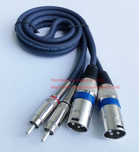 Dual Microphone XLR 3Pin Male Speaker Jack to Dual RCA Male Plug Audio Mixer Connector Cable About 1M/Free Shiping/1PCS 2024 - buy cheap