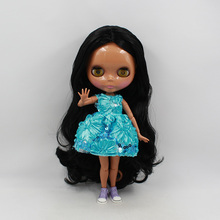 Кукла блайз Обнаженная, шарнирная кукла с черными волосами, ksm 0005, кукла с черной кожей, заводская, подходит для шарнирной куклы «сделай сам», игрушка для девочек
