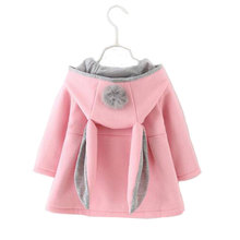 2017 Spring Girl baby Clothes Outfit Casual Sports hooded Jacket Coats for baby Clothing girls brand Rabbit ear outerwear coats 2024 - buy cheap