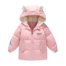 Зимняя куртка для мальчиков и девочек, Детский пуховик, пальто с капюшоном и парки, плотное Детское пальто, детская одежда, одежда для маленьких мальчиков 2024 - купить недорого