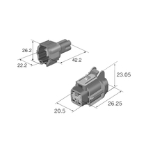 Free shipping black and gray for Sumitomo 91 Versiegelt Series 090 4 Pin Connector Female Male 2.2mm Waterproof Automotive Conne 2024 - buy cheap