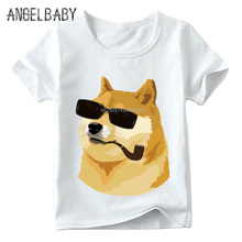 Camiseta divertida con estampado de Doge Deus God Dog/shiba Inu para niños y niñas, Tops de manga corta de verano, blanco suave, ooo412 2024 - compra barato