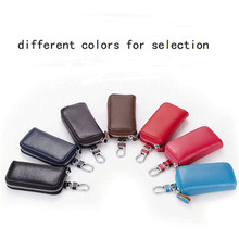 Wholesale High Quality Key Wallet Vintage Coin Purse Fashion Key Ring Casual Key Chain Car Key Bag Genuine Leather Cow Leather 2024 - buy cheap