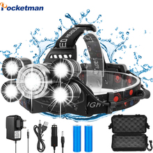 50000LM LED Headlamp Powerful T6 LED Headlight Waterproof Head Light Head Torch Head Lamp with Rechargeable 18650 Battery 2024 - buy cheap