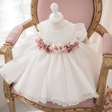 Vestido de festa infantil para meninas, vestido de festa de aniversário com flores para casamento e banquete, primeira festa e flor 2024 - compre barato