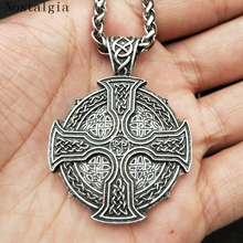 Viking jewelry Charm Viking knot Cross Sun Round Pendant Amulet Irish druid Necklace Fashion Jewelry Christmas Gifts 2024 - buy cheap