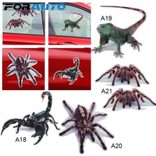 FORAUTO-pegatina 3D para coche, pegatina de animales de simulación, Araña, lagarto, escorpiones, parachoques, pegatinas de rediseño, accesorios para automóviles 2024 - compra barato