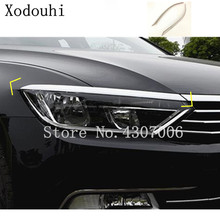 Car Front Head Light Lamp Frame Stick Trim Eyebrow For VW Volkswagen Passat B8 Sedan Variant Alltrack 2015 2016 2017 2018 2019 2024 - buy cheap