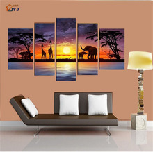 The African Impression Picture 100% Handmade Modern Landscape Canvas Painting Large Wall Art Top Home Decoration JYJLV242 2024 - buy cheap