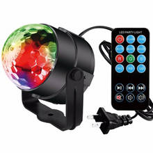 Xsky Mini RGB LED Stage Lighting Effect Crystal Magic Ball 3W Stage Lighting Effect Lamp Bulb Laser Projector for Party Disco DJ 2024 - buy cheap