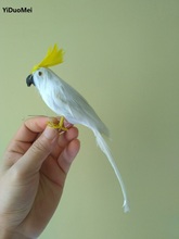 Espuma y plumas pájaro artificial 20 cm loro blanco pájaro cockatoo, artesanía, hogar jardín decoración regalo a1970 2024 - compra barato