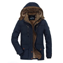 Chaqueta gruesa de invierno para hombre, Parka, abrigo militar cálido informal de algodón con capucha, largas, 6XL 2024 - compra barato