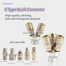 C Type Pneumatic Fittings Pneumatic Connector Laching Round 2 Way 3 Way Pipe Tool Male Female Quick Connector 2024 - buy cheap