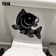 YOJA 24.3X22.6CM Carp Decal Wall Sticker Home Decor Art Fish Toilet Seat Decal T5-0445 2024 - buy cheap